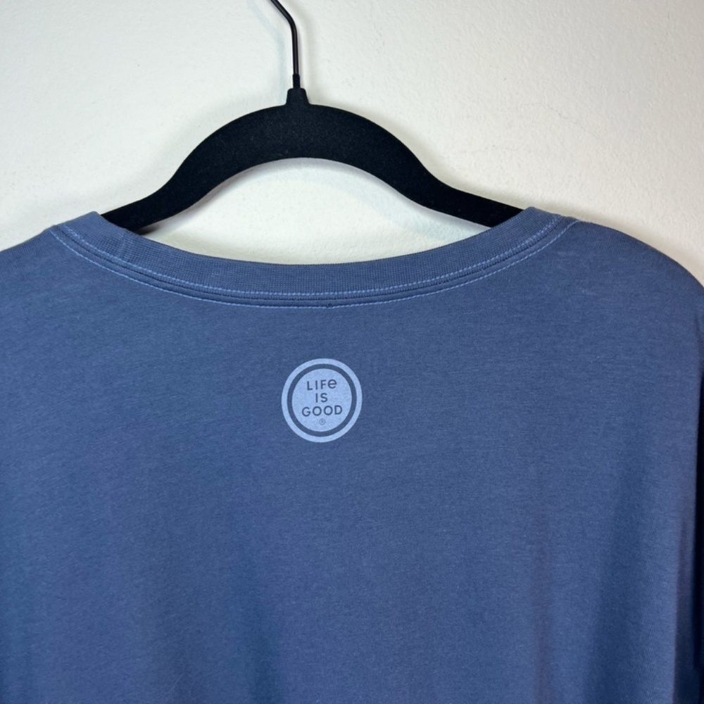 Life is Good Sports Addict Crusher T-Shirt Blue Graphic Tee Cotton Summer NEW XL - Picture 9 of 12